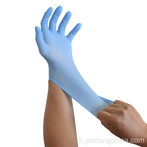 Disposable examen médical résistance aux gants en nitrile